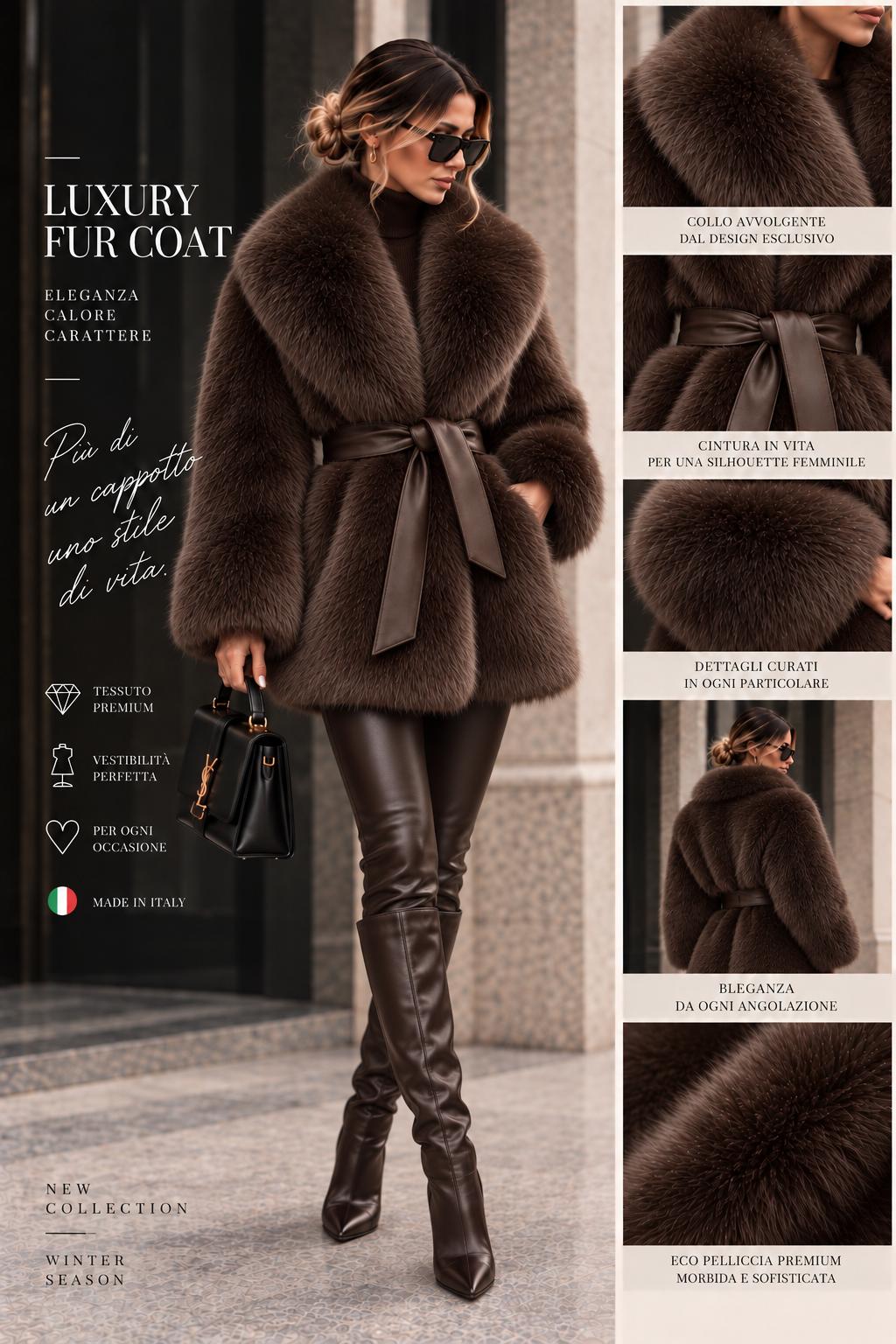 Eco-Pelliccia Ice taglia 36-60 made in italy