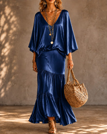 Coordinato Satin Con Borsa in Omaggio
