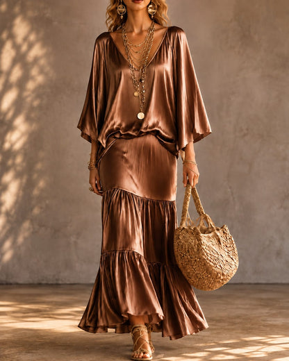 Coordinato Satin Con Borsa in Omaggio